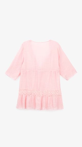 Туніка пляжна однотонна жіноча GENUA 2218 36 Рожевий shop (2000999435393) | Зображення 2
