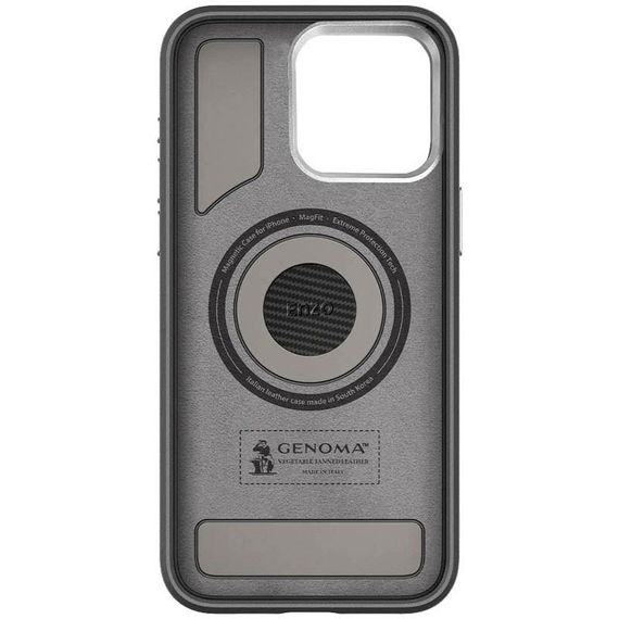 Чехол SGP PC+Leather with MagSafe для Apple iPhone 14 (6.1") Carbon | Зображення 1
