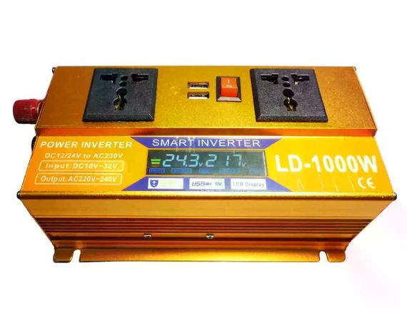 Инвертор 5 CORE SC-1000VA 1000W 12V • Преобразователь напряжения 5 CORE SC-1000VA 12V-220V 660 Вт с USB и защитой
