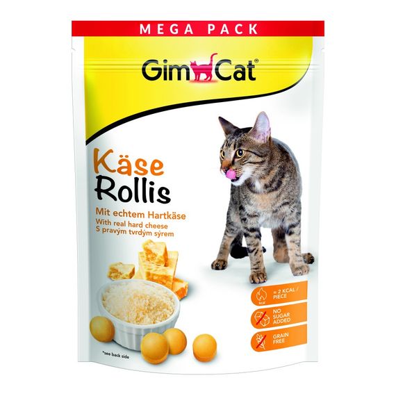 Лакомство для кошек витаминизированное с сыром GimCat Kase-Rollis, 425 гр