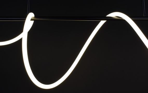 Люстра світлодіодна стельова LED світильник для квартири на стелю лед 27734 Чорний 54-84х35х120 см. | Зображення 6