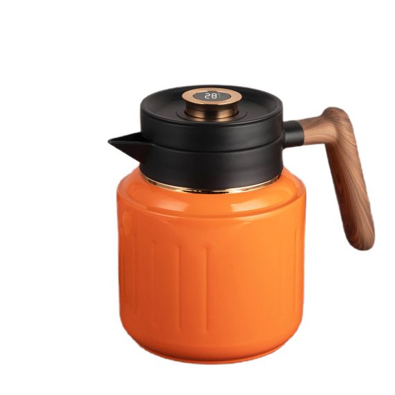 Чайник термос с индикатором температуры и заварником 1 л оранжевый HP-14-51O