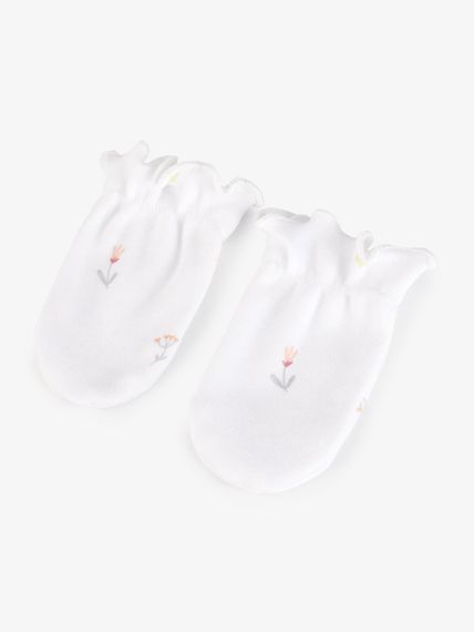 Царапки для малюків під нитку-резинку Field flowers 915210 0-3 місяці Білий shop (4821421868033)