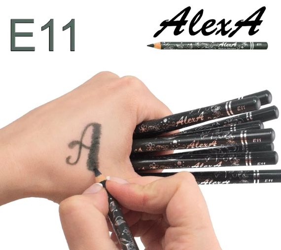 Олівець для очей WoBs Alexa eye contour pencil - E11 темно-зелений (сатіновий) | Зображення 2