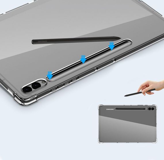 Силиконовый чехол бампер Primolux Silicone для Samsung Galaxy Tab S9 FE Plus (SM-X610 / SM-X616) 12.4" - Clear | Зображення 5