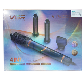 Фен стайлер VGR V 474 4 в 1 фен для волос 4 насадки 1400 Вт быстрая сушка укладка объем выпрямления завивка защита от перегрева профессиональный стайлер для создания причесок