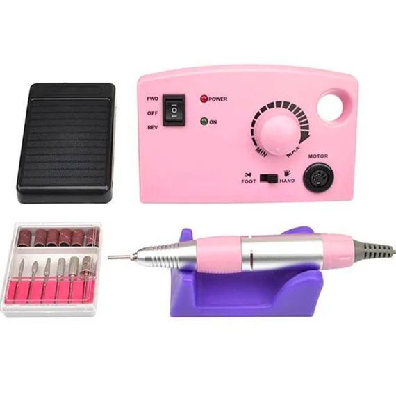 Фрезер для манікюра Nail Drill ZS-602 65W 45тис. об/хв (розовый) | Зображення 3