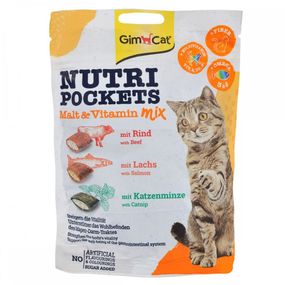 Вітамінні ласощі GimCat Nutri Pockets для котів для зміцнення імунітету мультивітамін мікс 150 г