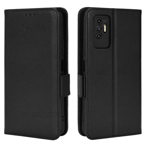 Чохол книжка з кишенями для карт на Tecno Pova 3 колір Чорний