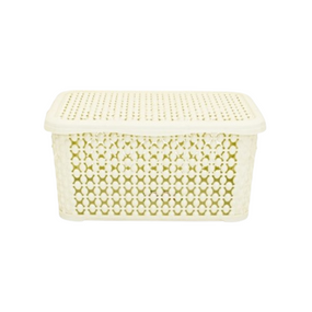 Кошик 2,5л з кришкою білий Pearl ELIF