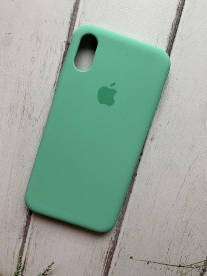 Силіконовий чохол Apple Silicone Case Mint для iPhone X/XS
