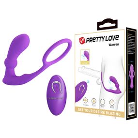 Масажер простати PRETTY LOVE Warren Purple 12 vibration functions 12 pulse wave settings Sex Aura