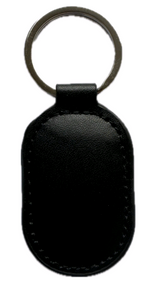 Безконтактний брелок ID Em-Marine 125 КГц (EM-Leather овальний) у шкіряному чохлі, колір чорний