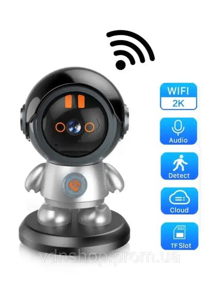 Поворотна бездротова відеокамера Wi-Fi-відеоня 2K ART 8936 з датчиком руху та поворотом на 355 градусів | Зображення 5