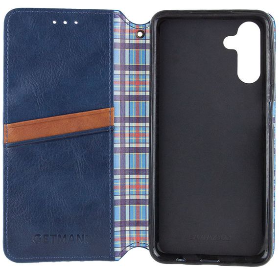 Кожаный чехол книжка GETMAN Cubic (PU) для Samsung Galaxy A14 4G/5G Штучна шкіра, Слот для візитки, Синій | Зображення 2