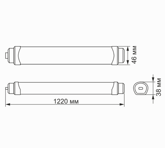 LED Світильник лінійний 36W 1,2м 5000К 220V IP65 магістральний VL-BNWL-36125 Videx | Зображення 1
