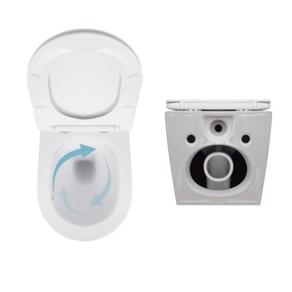 Акционный набор: унитаз подвесной Jay Ultra Quiet QT07335177W 485х360х320 + Tern Ultra Quiet QT17332303ASW 490x365x325 | Зображення 4