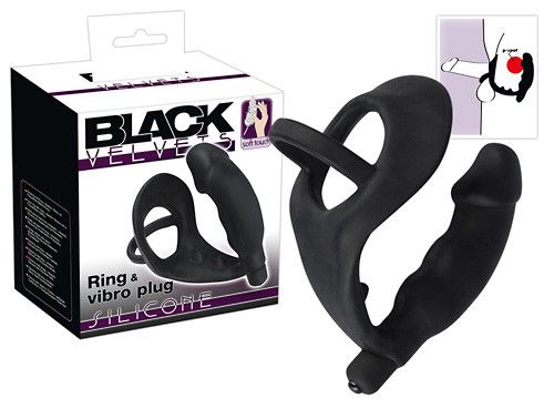 Анальная пробка BV Ring + vibro plug Sex Aura | Зображення 1