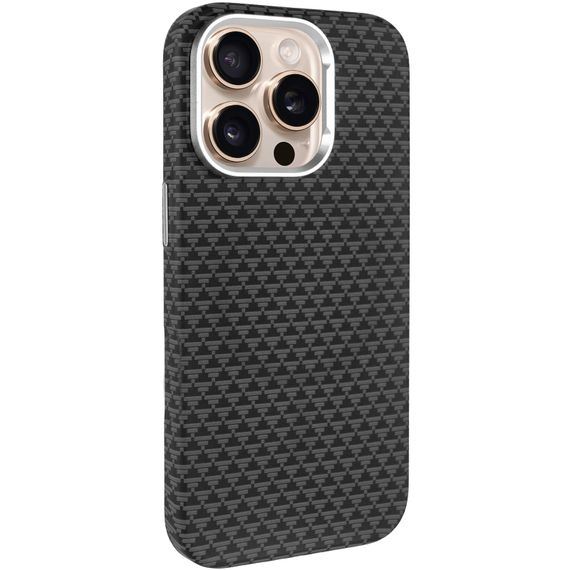 Чохол TPU+PC KVZV Triangular Pattern with Magnetic Fit для Apple iPhone 15 Pro (6.3") Black