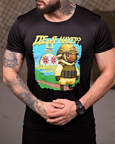 Тактична футболка для відведення поту Де я black ПП7852 | Зображення 3