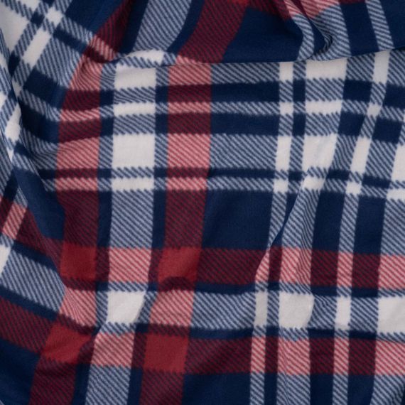 Плед Ardesto Fleece 130x160см, клітинка, синьо-бордовий (ART0719PB) | Зображення 1