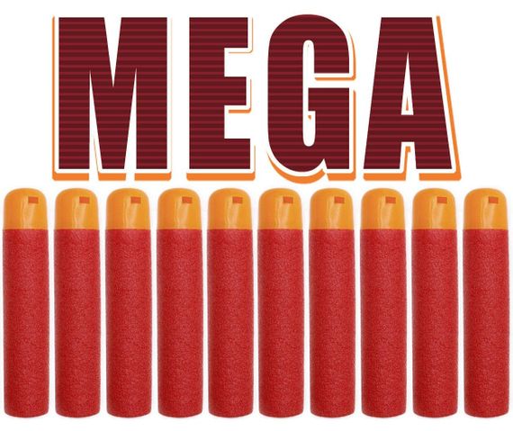 Патроны для NERF MEGA Игрушечные пули стрелы боеприпасы для бластеров Нерф Мега Refill Bullets Foam Darts 10шт