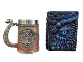 Подарунковий набір Кухоль 3D Вікінг і Дракон і Блокнот 3D «Книга Теней і Глубін»