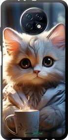 Чохол на Xiaomi Redmi Note 9T Білий кіт "5646b-2261-2448"