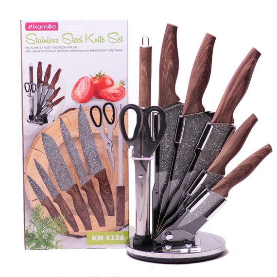 Набор ножів Kitchen knife B12418 XPRO чорний (43779-B12418_744) | Зображення 4