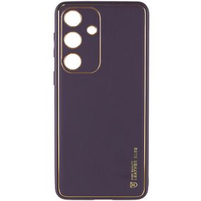 Кожаный чехол Xshield для Samsung Galaxy S24+ Фиолетовый / Dark Purple