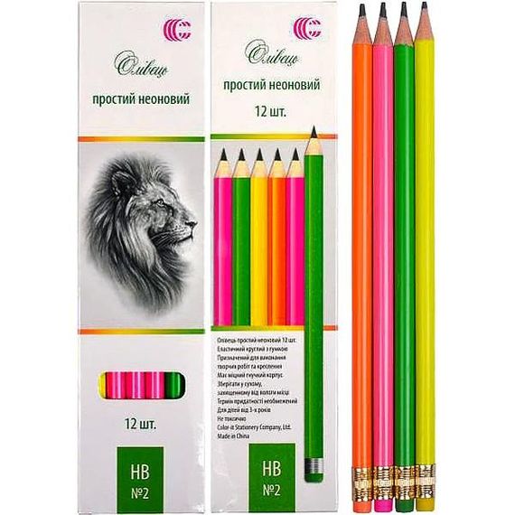 Набір олівців CR255-12 неоновий 12 штук | Зображення 3