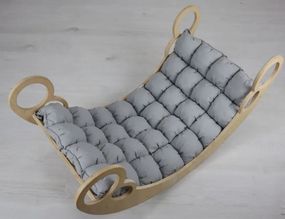 Дитяча гойдалка балансир Masterwood з матрацом 49х45х99 см Сірий