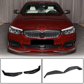 Накладки на передній бампер Flap V3 (для M-Sport 2017-2020, Карбон) для BMW 5 серія G30/31 рр