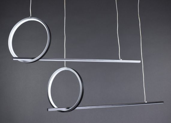 Люстра світлодіодна підвісна LED світильник для квартири на стелю лед 27173 Чорний 50-150х25х100 см. | Зображення 7