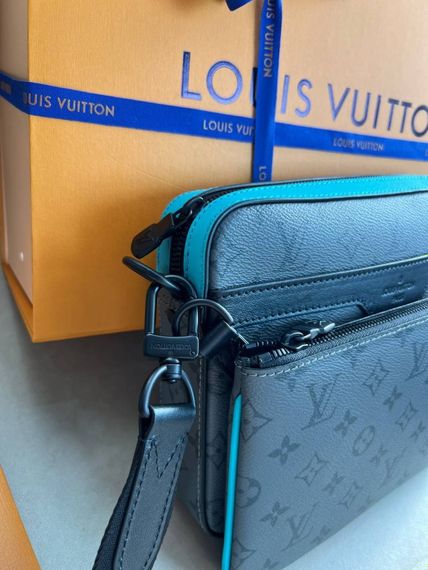 Месенджер сірий Louis Vuitton Trio Turquoise c859 | Зображення 2