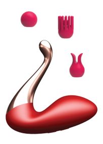 Вибростимулятор Swan massager, interchangeable heads - USB 9 Functions / APP Mobile Sex Aura