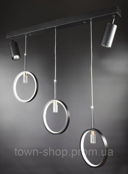 Люстра потолочная LED AA239/3+2 Черный 30-150х6х80 см.