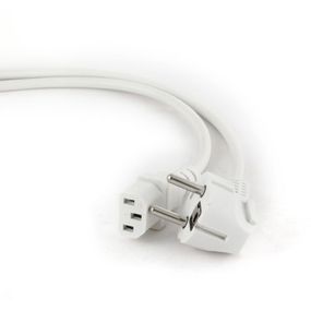 Кабель силовий Cablexpert PC-186W-VDE, білий колір, довжина 1.8 м, сертифікований VDE, 3*0.75 мм. кв.
