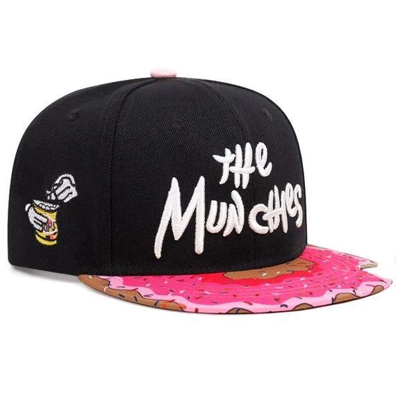 Дитяча кепка снепбек (Snapback)  Пончик  The mun chies Чорний з блакитним  50-54р (9052) | Зображення 6