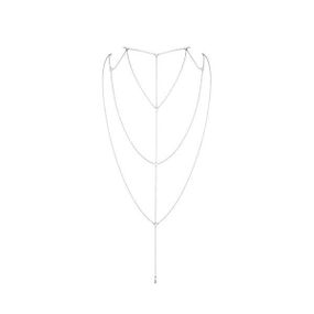 Ланцюжок для спини Bijoux Indiscrets Magnifique Back and Cleavage Chain, прикраса для тіла, Silver