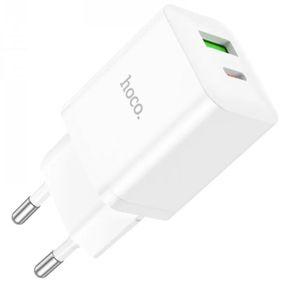 СЗУ Hoco N28 Founder PD20W+QC3.0 (1USB-A/1C) White