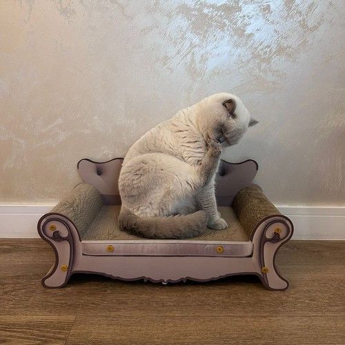 Кігтеточка картонний диван для кішок Purlov 24285 дряпка 60 см | Зображення 8