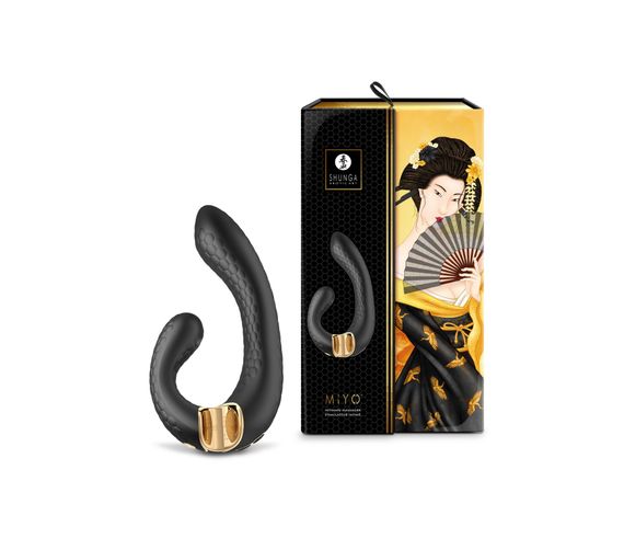 Вибратор-кролик Shunga Miyo Black | Зображення 5