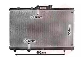 Радіатор охолодження двигуна TOYOTA CORELLA, Van Wezel (53002147)