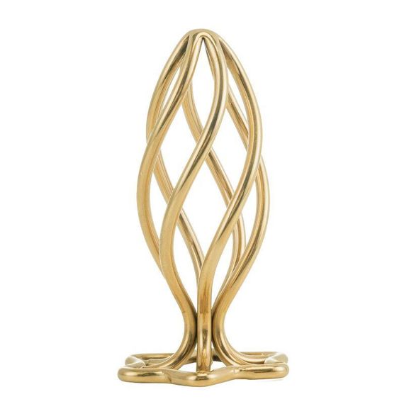 Анальна пробка LOCKINK SEVANDA Hollow Spiral Golden Metal Anal Plug — S size sexstyle
