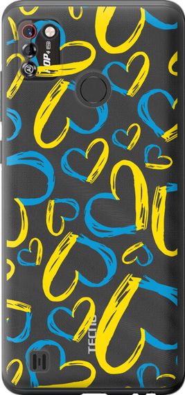 Чехол на Tecno Pop 4 Pro BC3 Сердца UA "5292u-2444-17620"