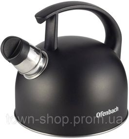 Чайник Ofenbach Magic Kettle 1.5л из нержавеющей стали со свистком, черный матовый NB-100304
