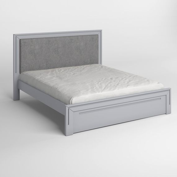 Односпальне дерев&#039;яне ліжко Mebigrand Торонто Т4 Світло-сірий (RAL7040)/Аляска 93 (сірий) 80х190 см (MBG-9057) | Зображення 1