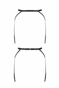 Пояс-стрепы с подвязками для чулок Passion Exclusive MEGGY GARTER BELT L/XL, black sexstyle