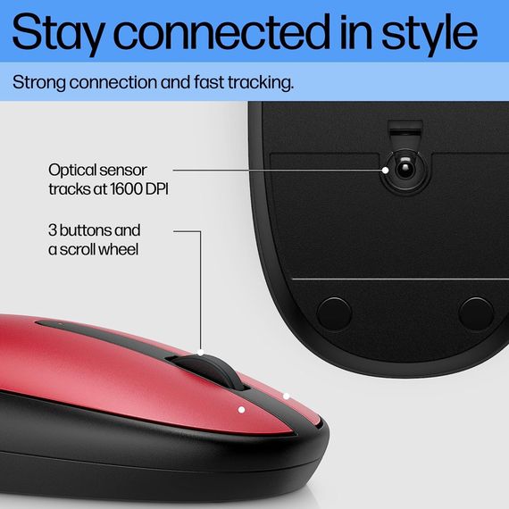 Мишка HP 240 Bluetooth Red (43N05AA) | Зображення 7